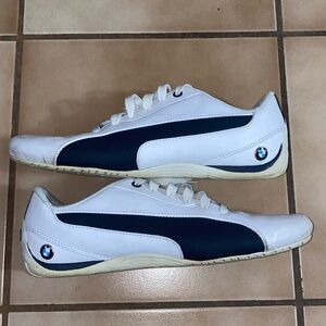 PUMA White and Dark Blue Men's Sneakers
